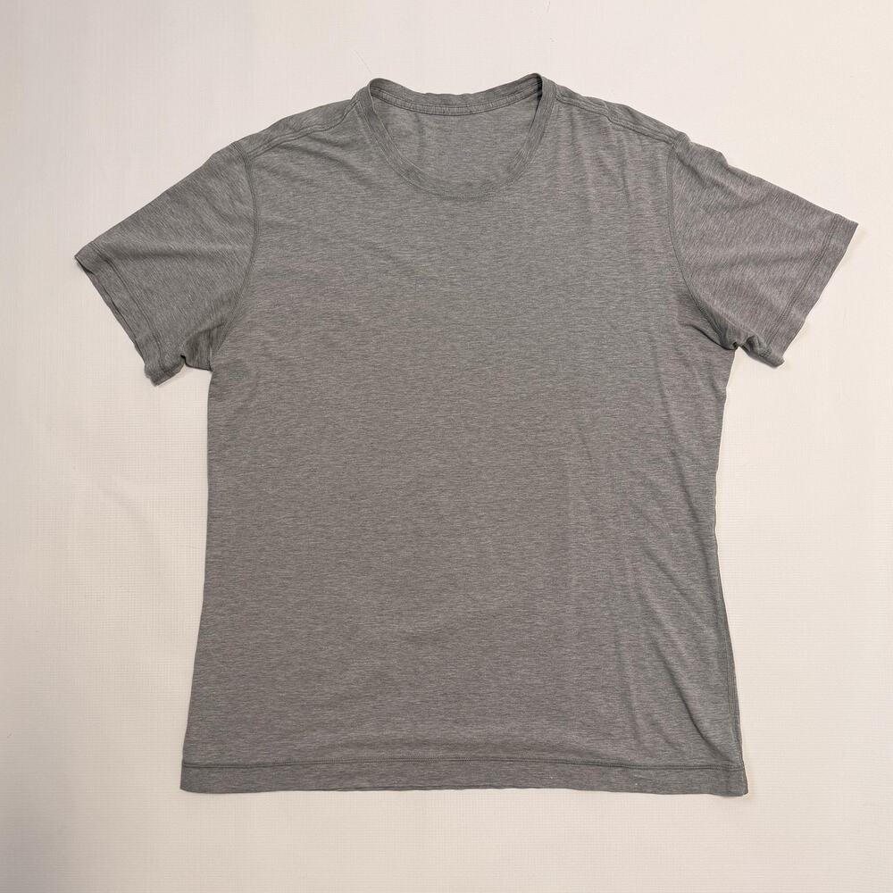 Lululemon Shirt Mens Large Gray Short Sleeve Athletic Training Tee Lightweight